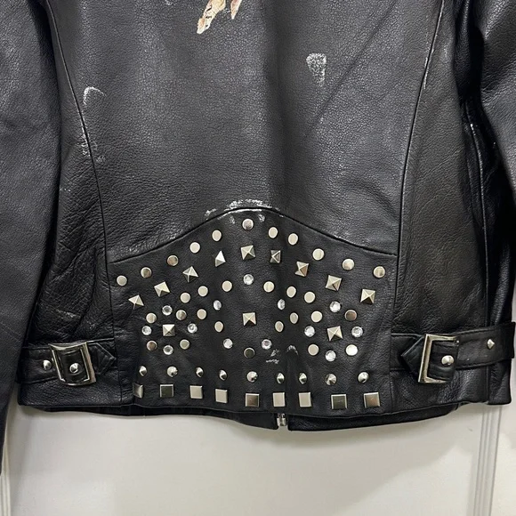 LED ZEPPELIN- Wilson’s Leather Studded Jacket- Medium - Picture 5 of 15